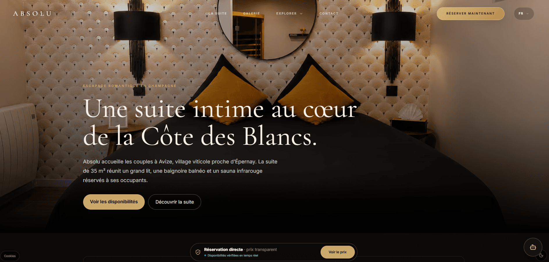 Aperçu du site Love Room Absolu